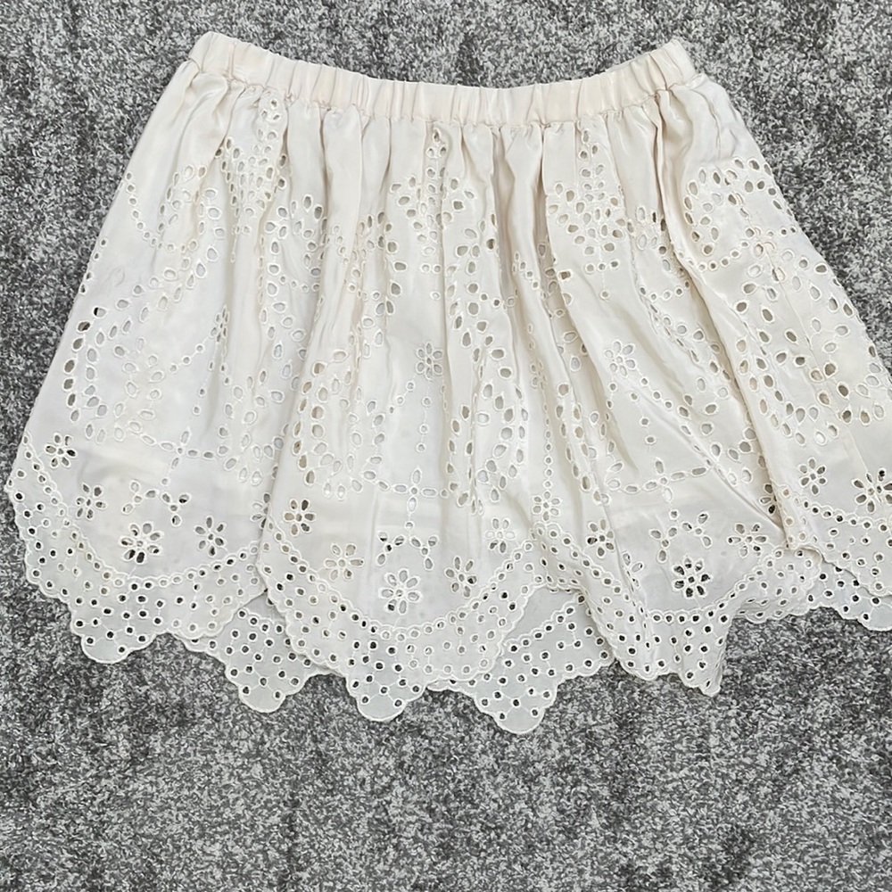 Ulla Johnson Off White Short Skirt, hardly worn, amazing condition.